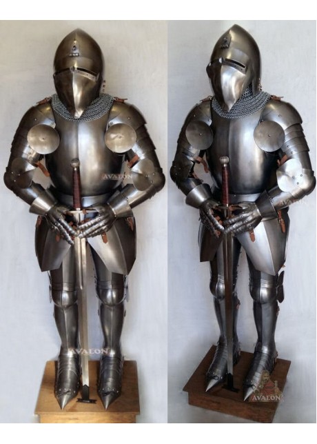 Réplique d'une armure médiévale - En métal - H : 190 cm …